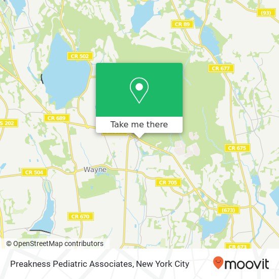 Preakness Pediatric Associates map