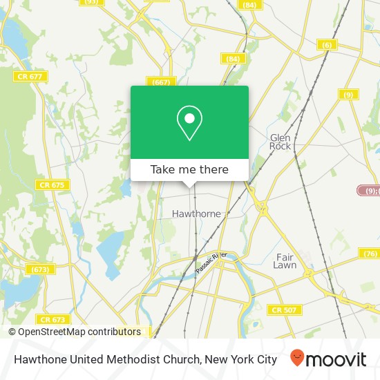 Mapa de Hawthone United Methodist Church