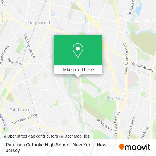 Paramus Catholic High School map