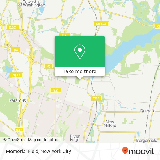 Memorial Field map