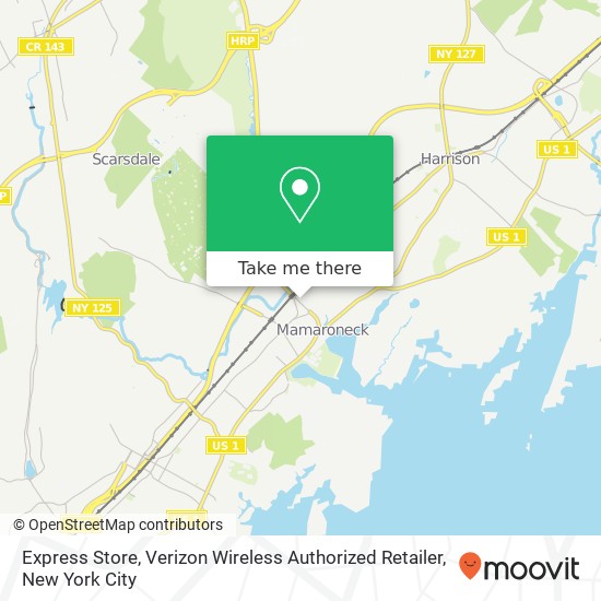 Mapa de Express Store, Verizon Wireless Authorized Retailer