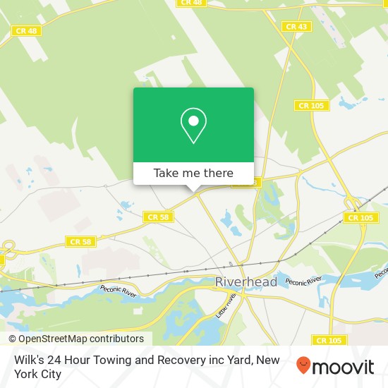 Mapa de Wilk's 24 Hour Towing and Recovery inc Yard