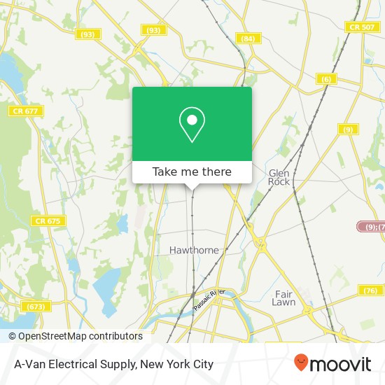 A-Van Electrical Supply map