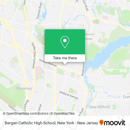 Bergen Catholic High School map