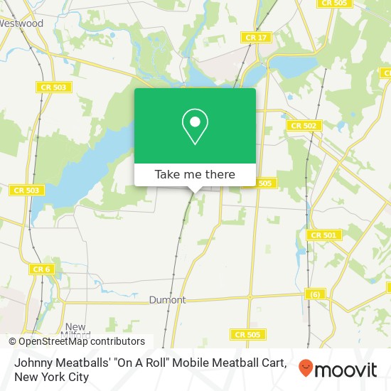 Mapa de Johnny Meatballs' "On A Roll" Mobile Meatball Cart