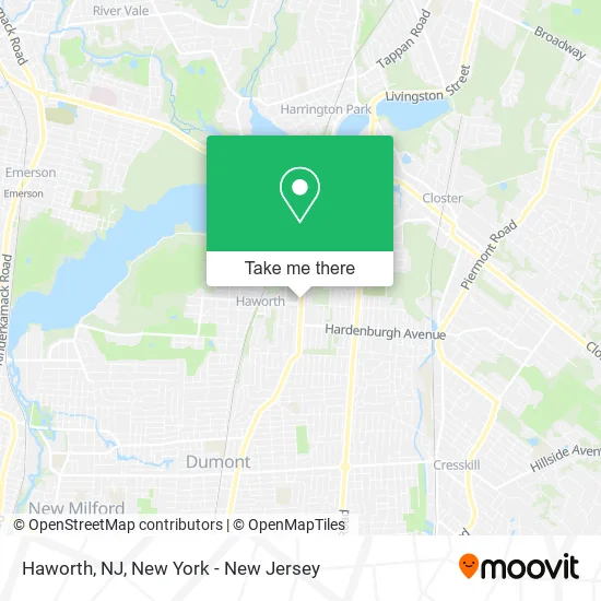 Haworth, NJ map