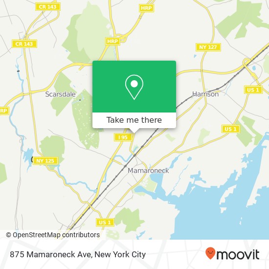 Mapa de 875 Mamaroneck Ave