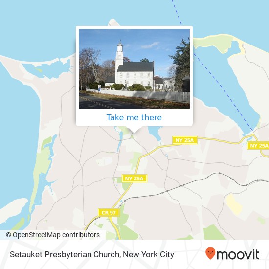 Mapa de Setauket Presbyterian Church