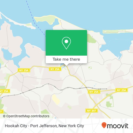 Hookah City - Port Jefferson map
