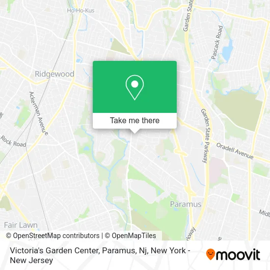 Victoria's Garden Center, Paramus, Nj map