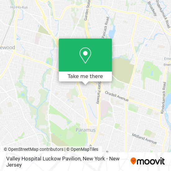 Valley Hospital Luckow Pavilion map