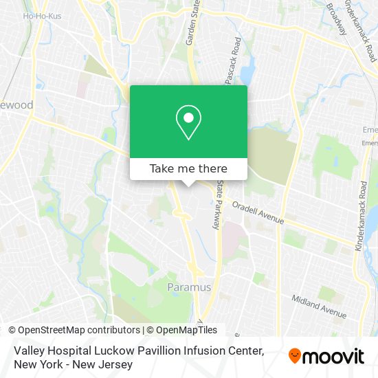 Mapa de Valley Hospital Luckow Pavillion Infusion Center