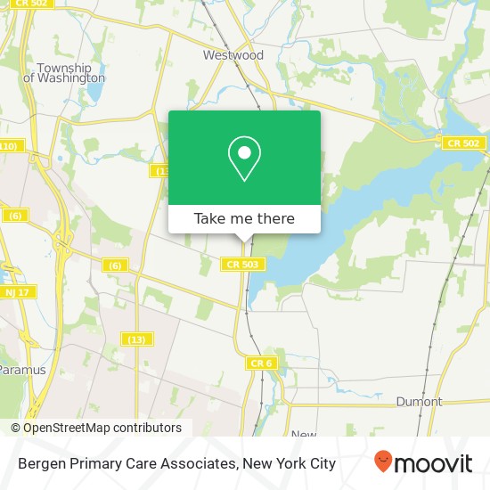 Mapa de Bergen Primary Care Associates