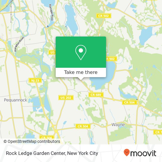 Mapa de Rock Ledge Garden Center