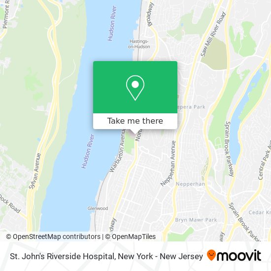 St. John's Riverside Hospital map