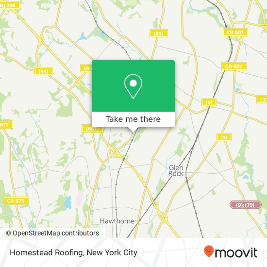 Homestead Roofing map