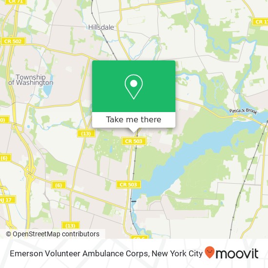 Mapa de Emerson Volunteer Ambulance Corps