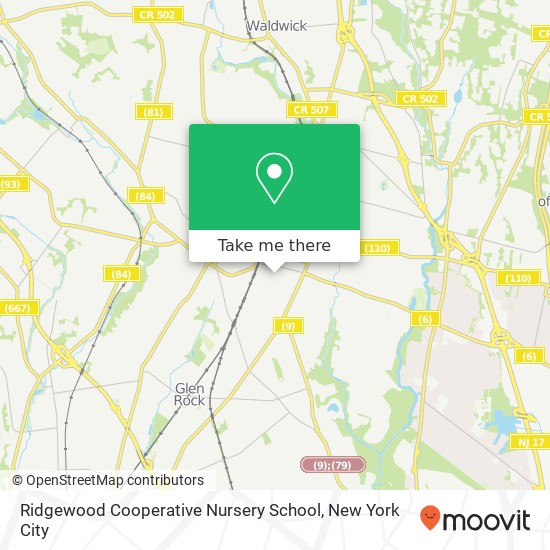 Mapa de Ridgewood Cooperative Nursery School