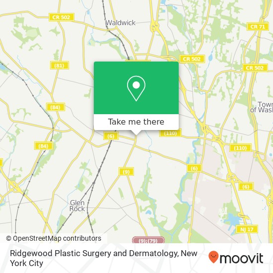 Ridgewood Plastic Surgery and Dermatology map