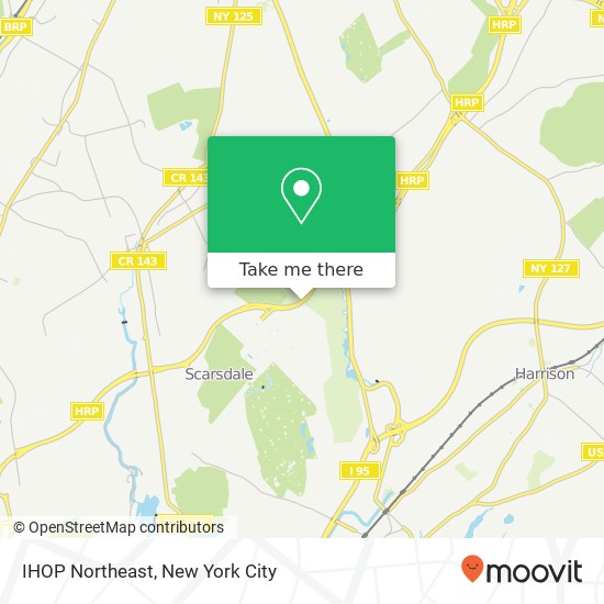 IHOP Northeast map