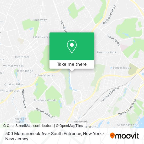 500 Mamaroneck Ave- South Entrance map