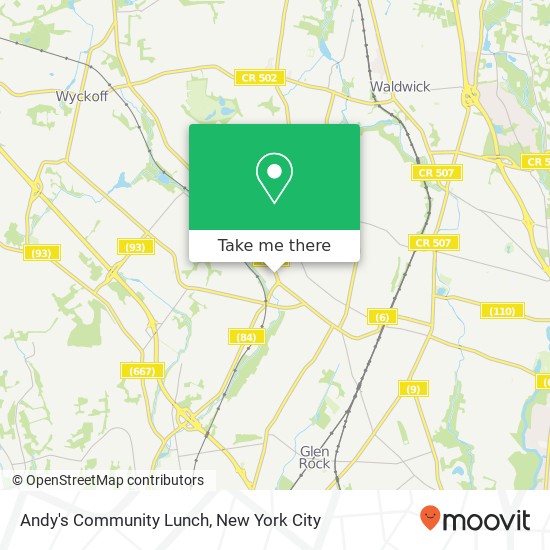 Andy's Community Lunch map