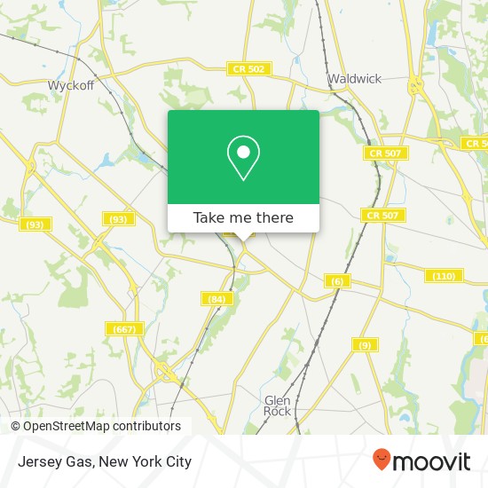 Jersey Gas map