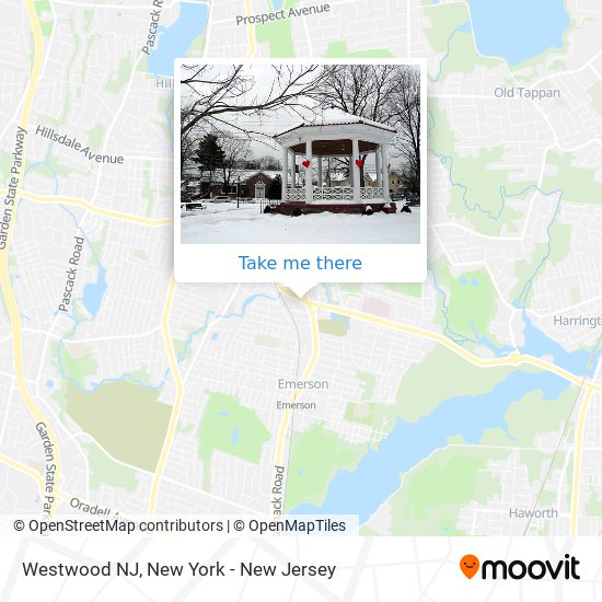 Mapa de Westwood NJ