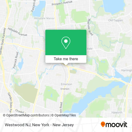 Westwood NJ map