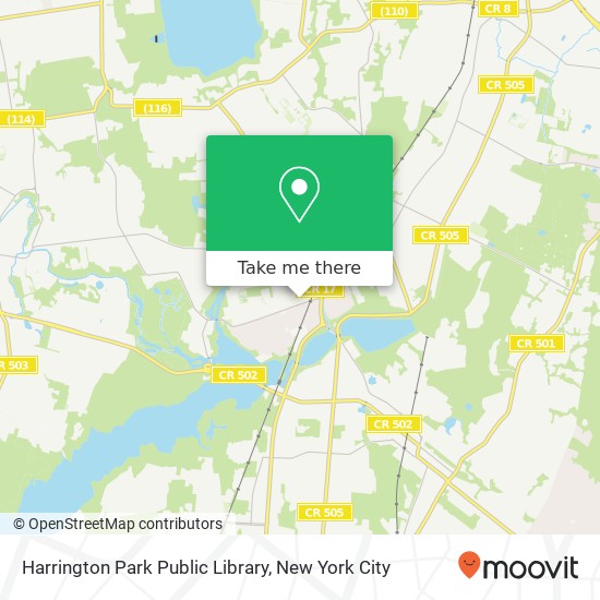 Harrington Park Public Library map