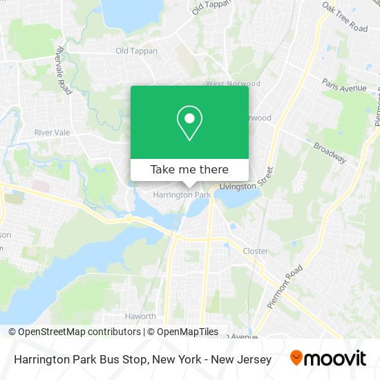 Harrington Park Bus Stop map