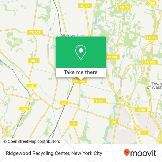 Mapa de Ridgewood Recycling Center