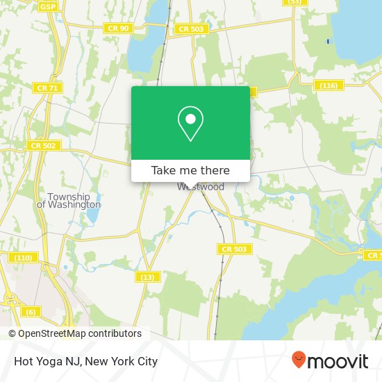 Mapa de Hot Yoga NJ