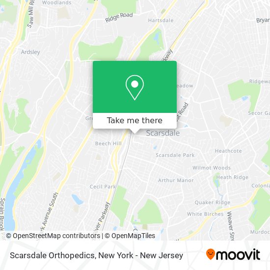 Scarsdale Orthopedics map