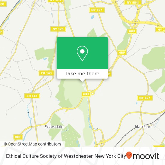 Ethical Culture Society of Westchester map