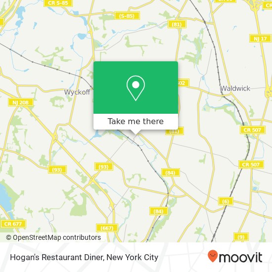 Hogan's Restaurant Diner map