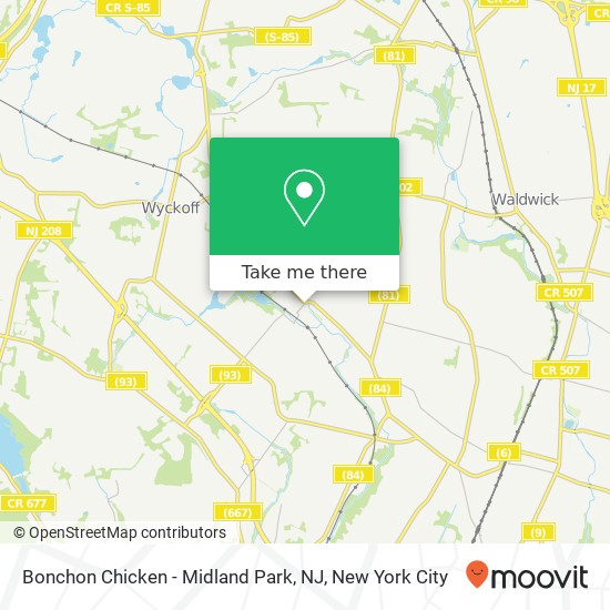 Bonchon Chicken - Midland Park, NJ map