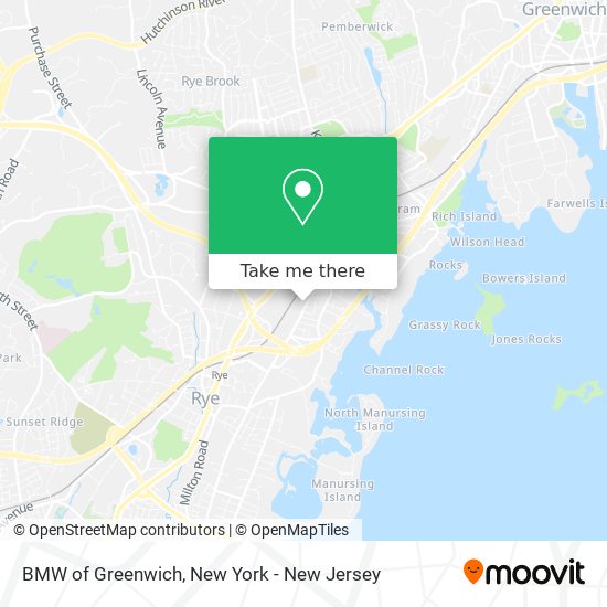 BMW of Greenwich map