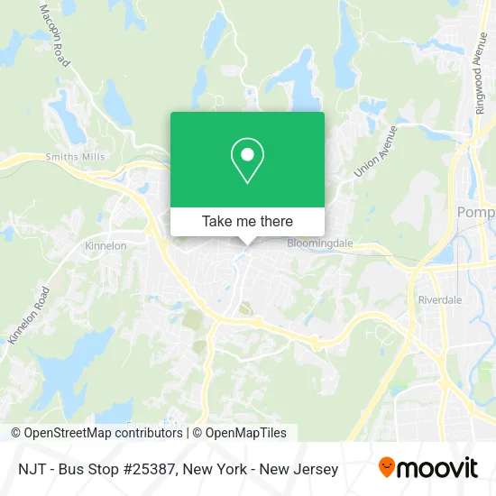 Mapa de NJT - Bus Stop #25387