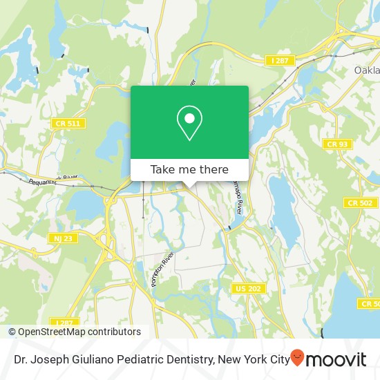 Mapa de Dr. Joseph Giuliano Pediatric Dentistry