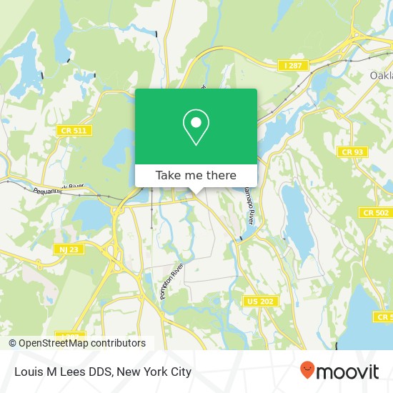 Louis M Lees DDS map