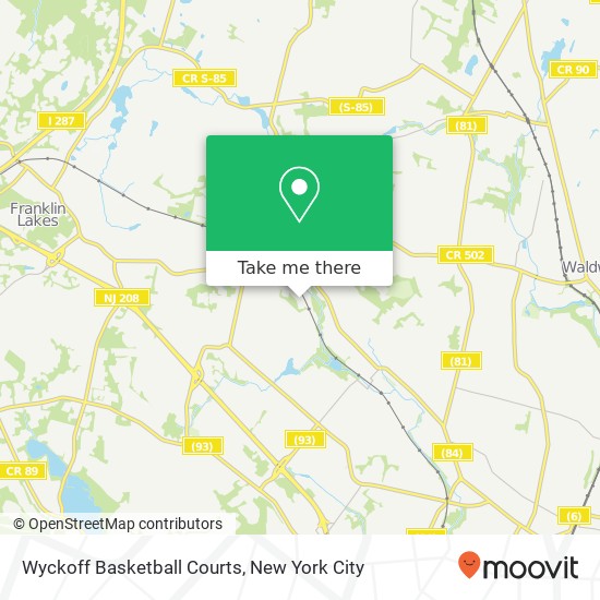 Mapa de Wyckoff Basketball Courts