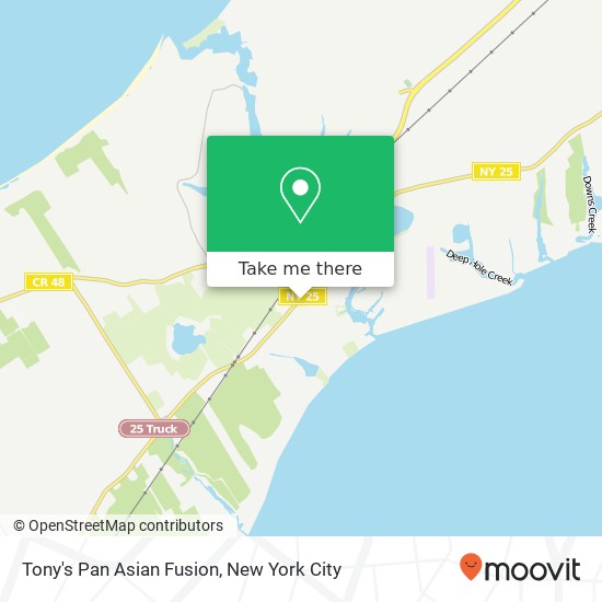 Tony's Pan Asian Fusion map