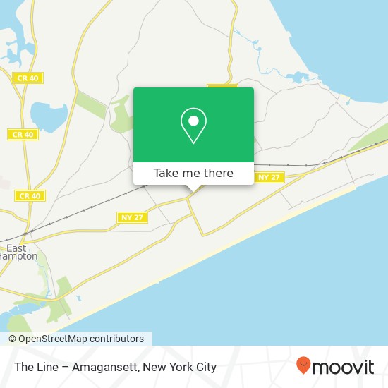 Mapa de The Line – Amagansett