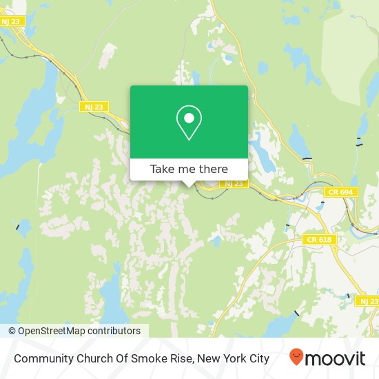 Community Church Of Smoke Rise map