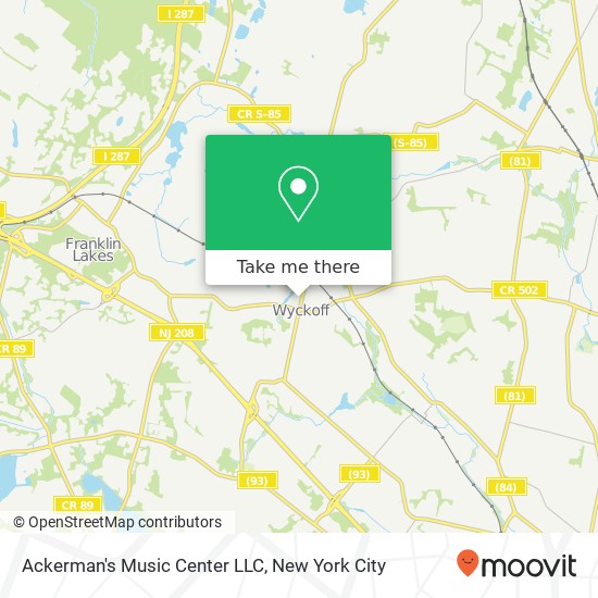 Ackerman's Music Center LLC map