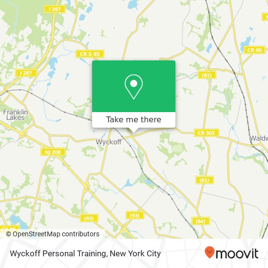 Wyckoff Personal Training map