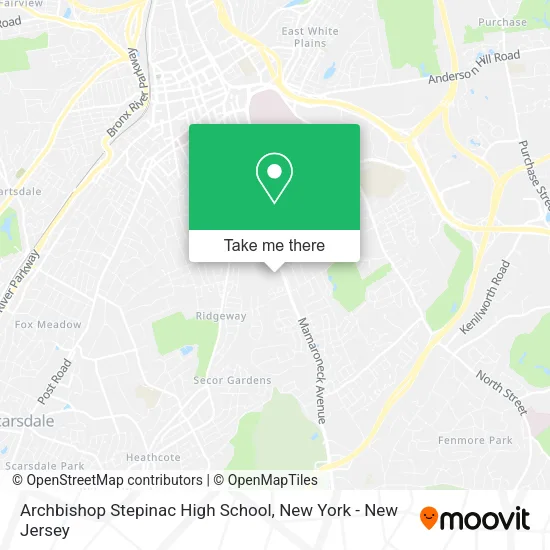 Archbishop Stepinac High School map