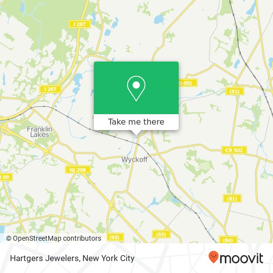 Hartgers Jewelers map