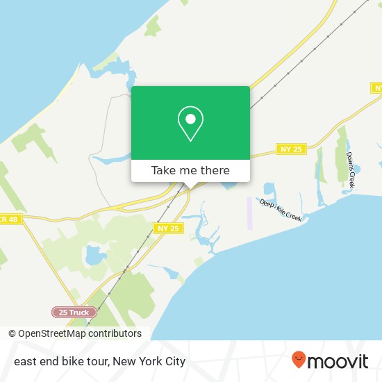 Mapa de east end bike tour